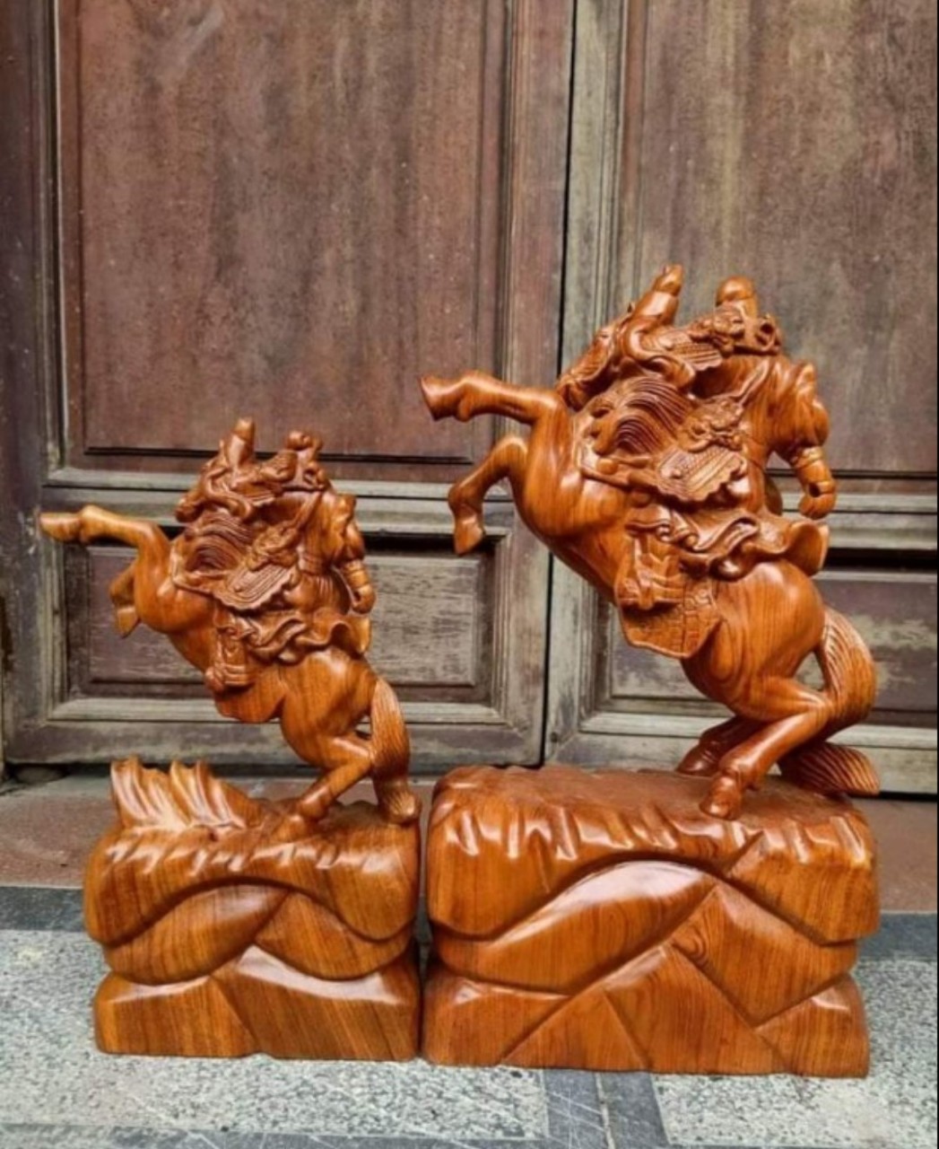 Tượng quan công cưỡi ngựa cao 40cm