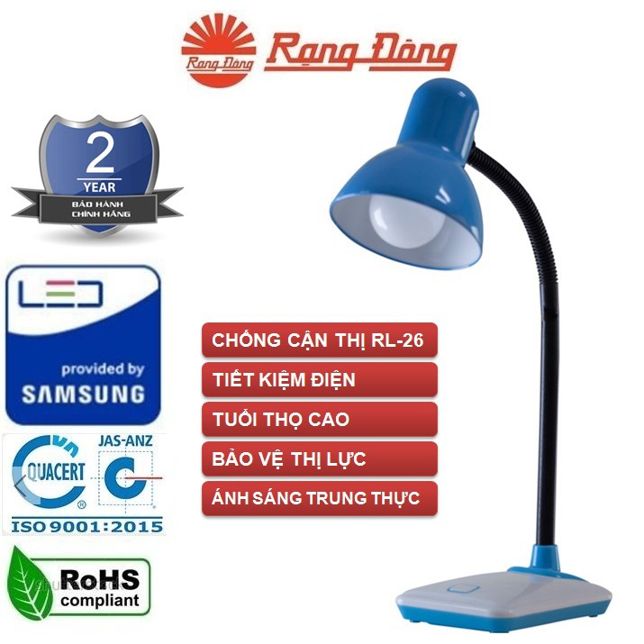 Đèn bàn (đèn học chống cận) LED 5W Rạng Đông RD-RL-26.LED