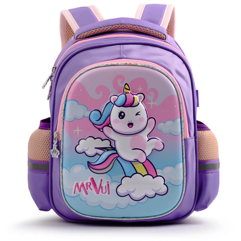 Balo học sinh Mr Vui BLH941 cho bé mẫu giáo (32 x 26 x 12 cm), Bảo Hành 2 Năm
