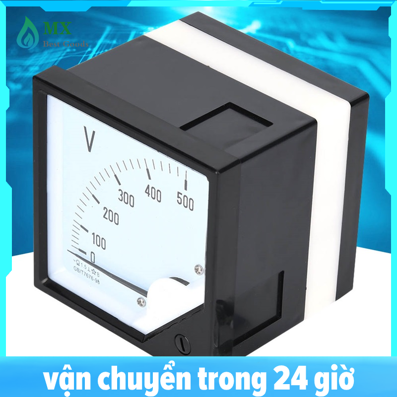 Square Panel Voltage Meter Analog Voltmeter AC 0-500V for Electronic Control Devices
