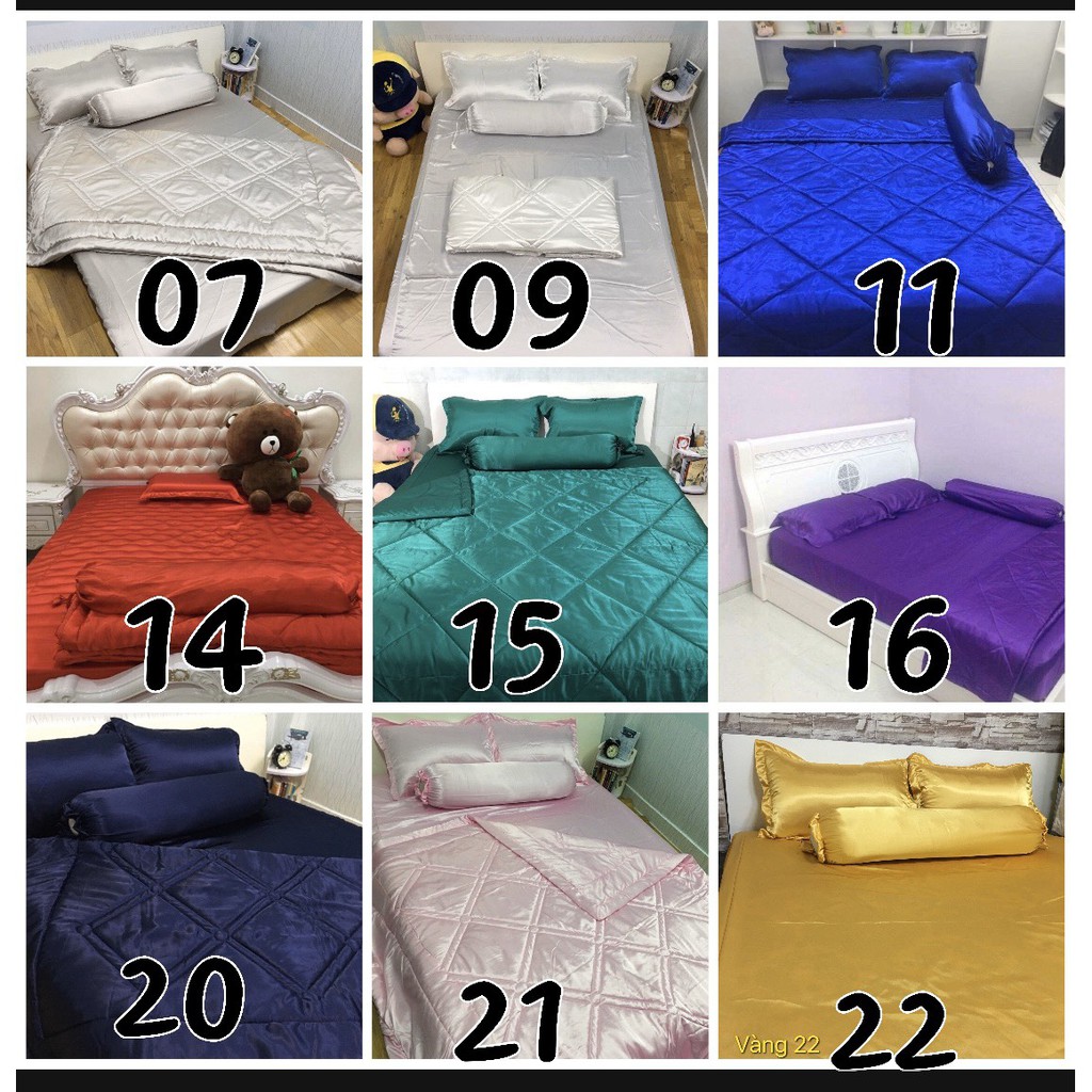 Drap Giường Ga Giường Lẻ Phi Lụa Lan Pham Bedding Mát Mịn - Vàng Đồng