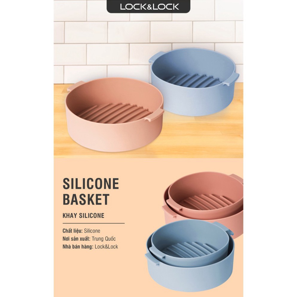 Khay silicone dành cho nồi chiên không dầu và lò vi sóng lock&lock 3.5l và 5l ckb002 ckb003