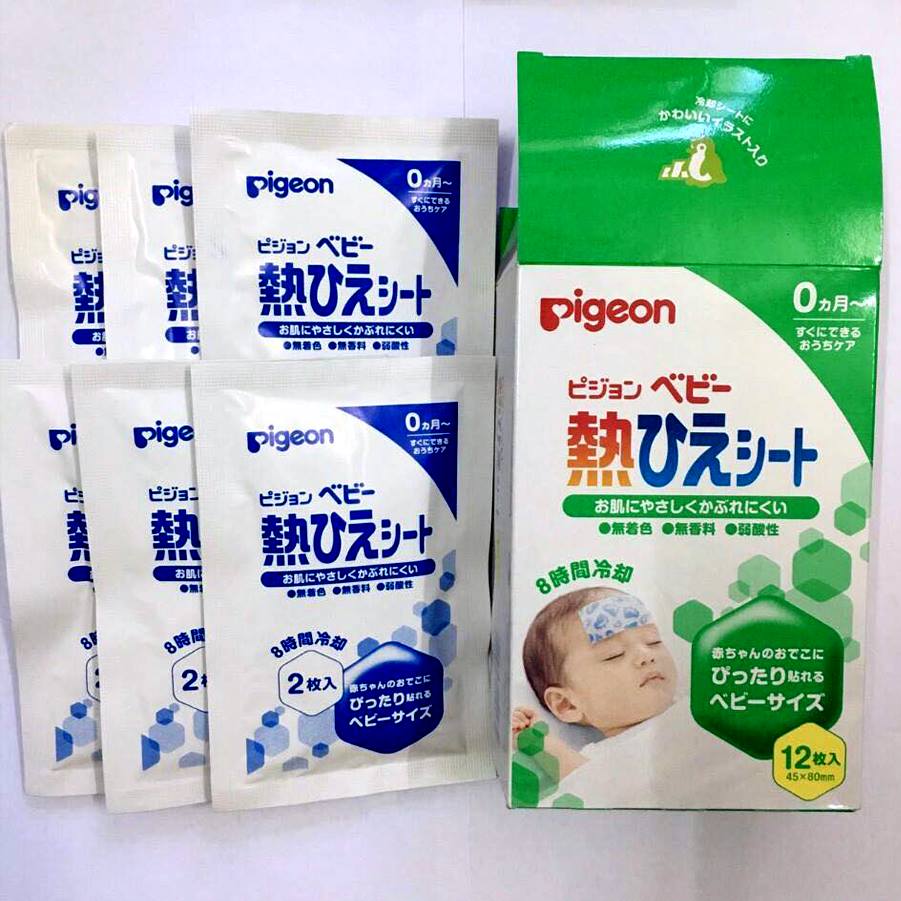 [HCM]Hộp Miếng Dán Hạ Sốt Pigeon 12 miếng