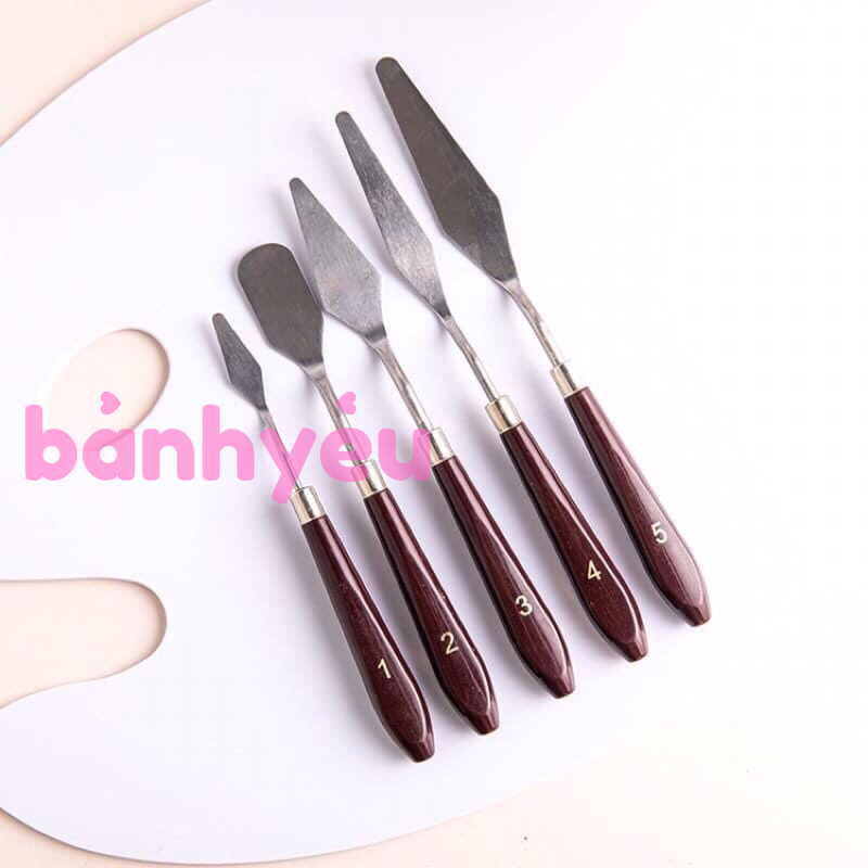 Bộ 5 Dụng Cụ Chà Láng Trang Trí Bánh Mini