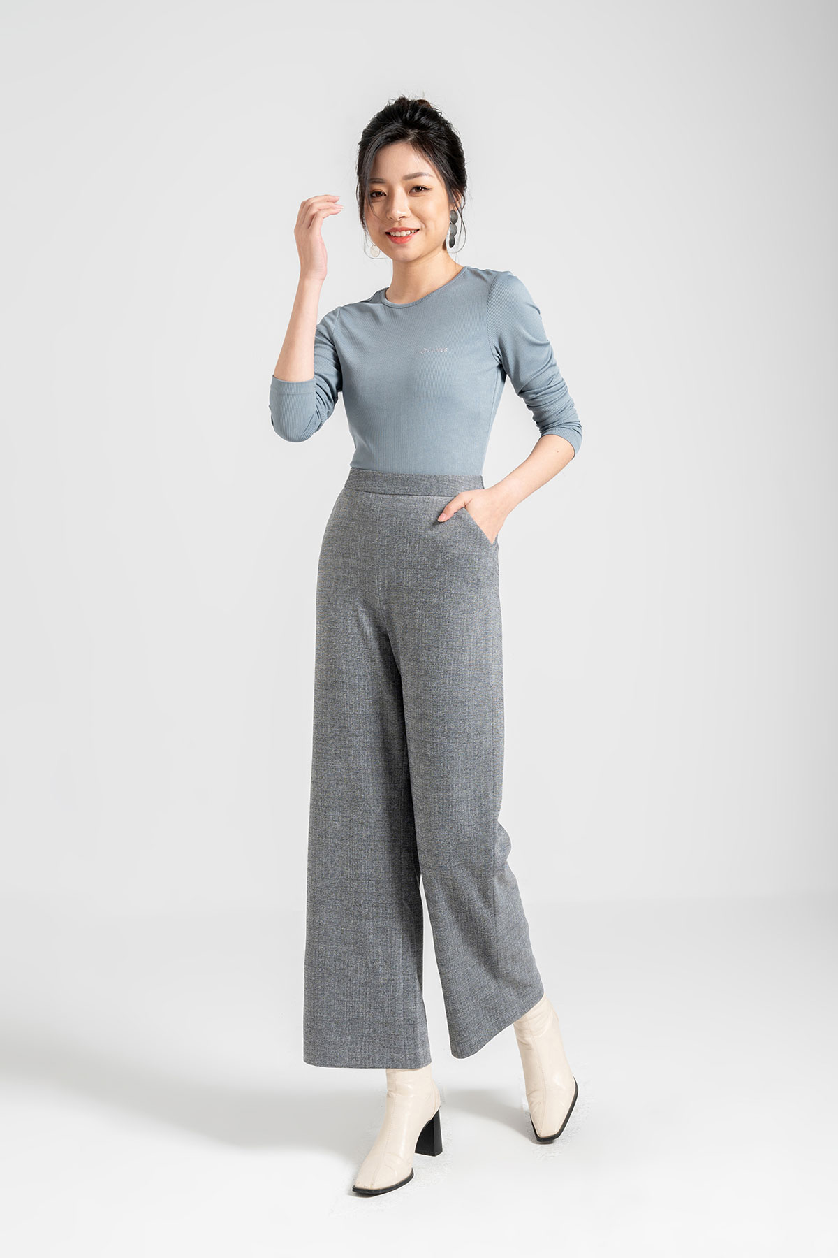 Quần nữ lamer culotte túi chéo l64w21t001