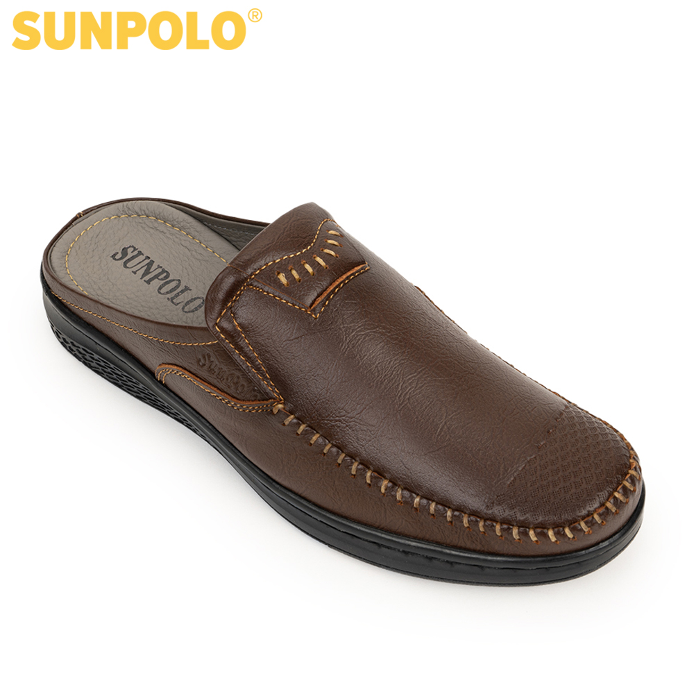 Dép sapo nam da bò sunpolo spo330