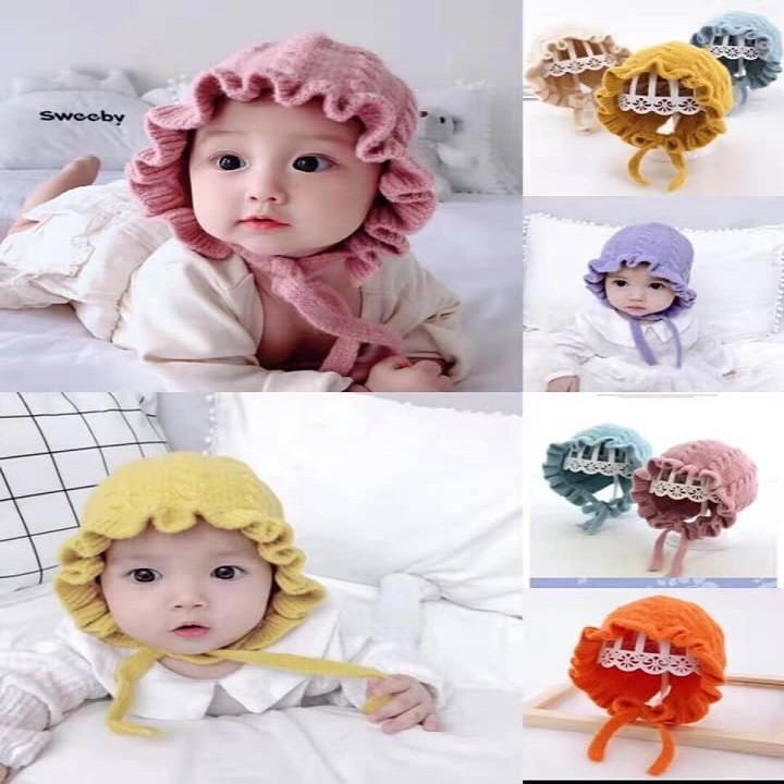 Mũ len xoăn trẻ em