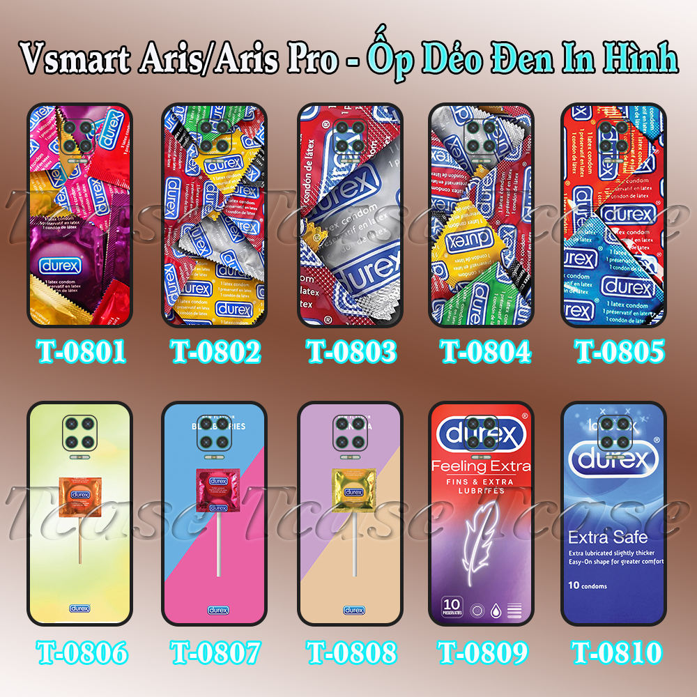 Ốp lưng Vsmart Aris/ Aris Pro dẻo đen in hình BCS Durex