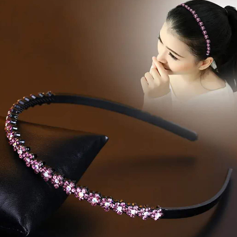 [Mới] 1 Cài tóc nữ đính hạt lấp lánh Hoa 5 cánh