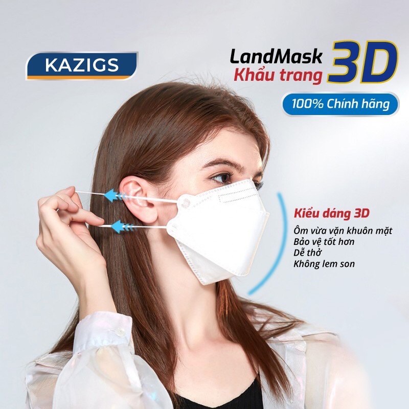 Khẩu trang 3D Land Mask 1 Túi 6 chiếc Mishy