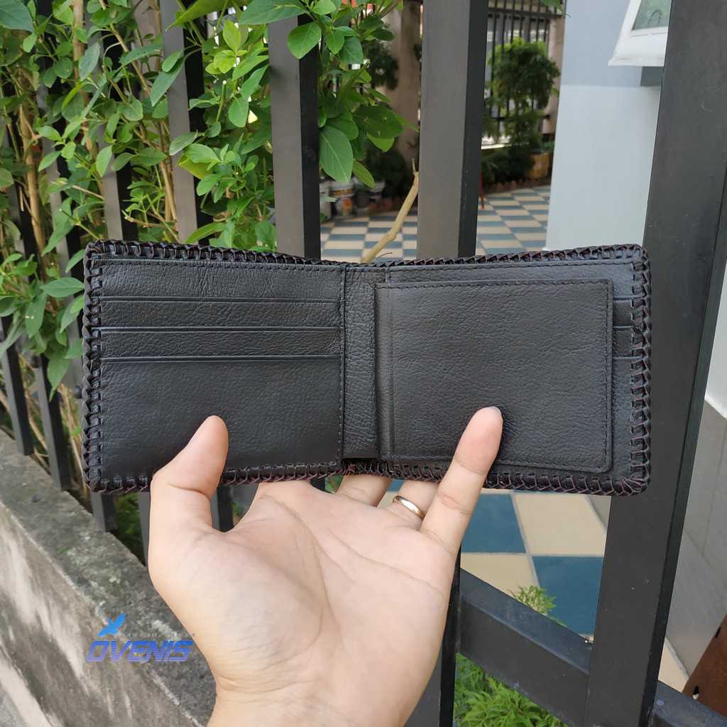 [FREE SHIP] Bóp Da Cá Sấu Đan Viền Thủ Công Cao Cấp [GÙ CÁ SẤU LỚN RẤT BỀN]