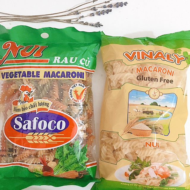 Nui xoắn rau củ cho bé 300