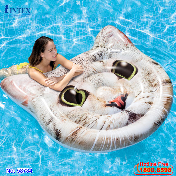 Phao bơi mặt mèo khổng lồ intex 58784