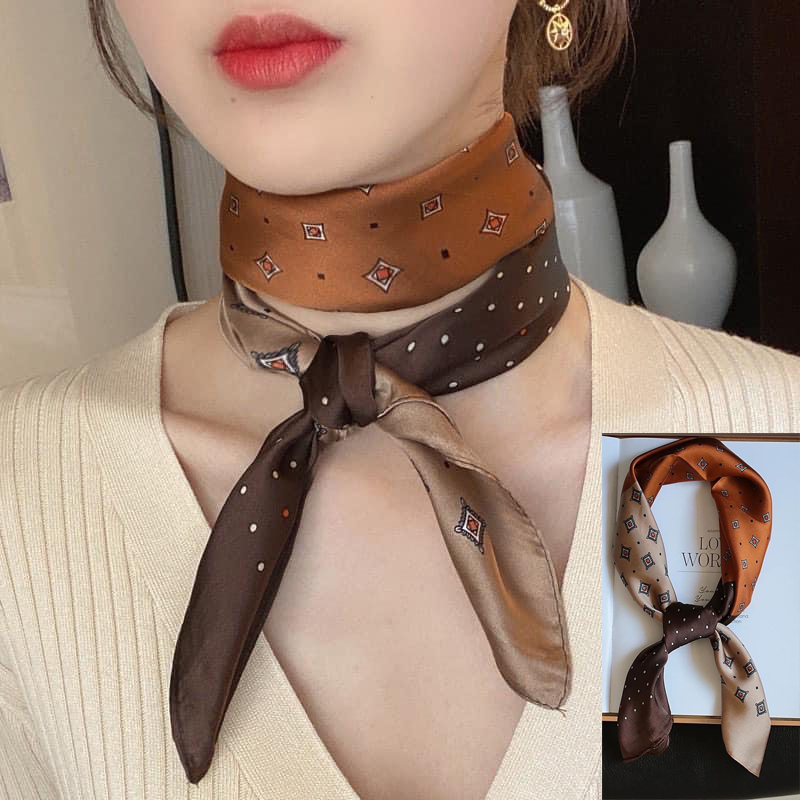 Khăn Bandana - Khăn lụa vuông 70 x 70 cm - Khăn lụa Nikendo  KL2