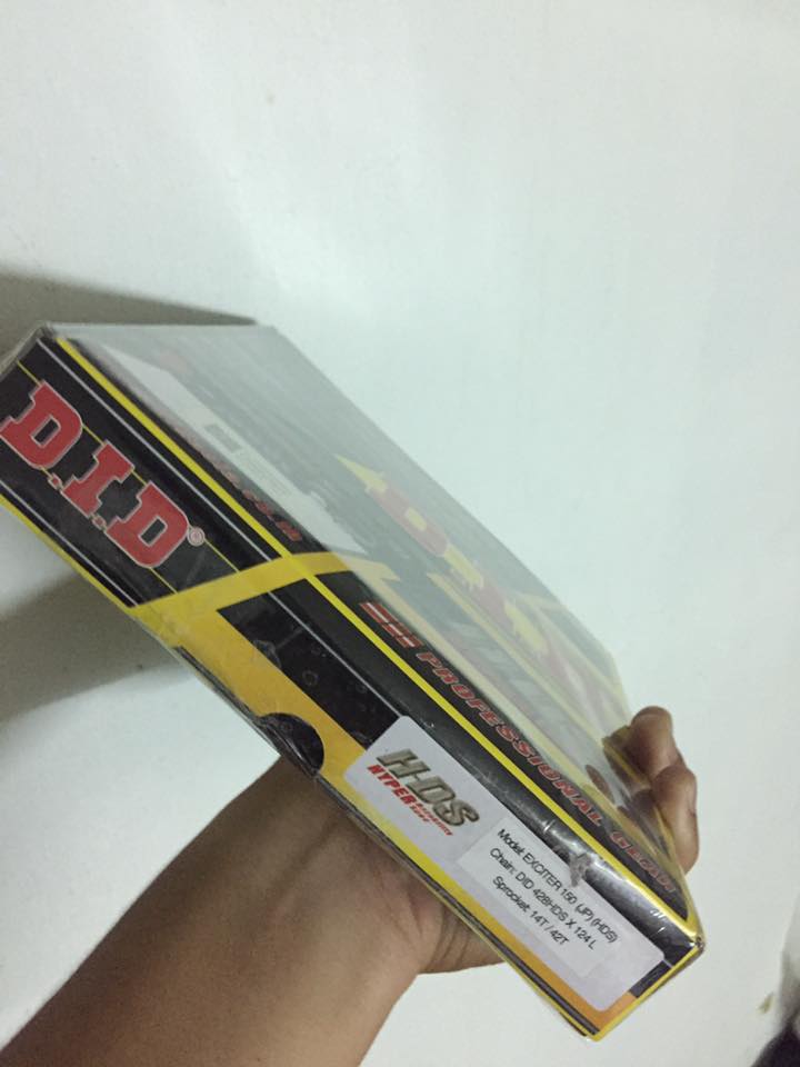 Exciter 150cc- Bộ Nhông Sên Đĩa D.I.D Vàng ThaiLand- 12Li
