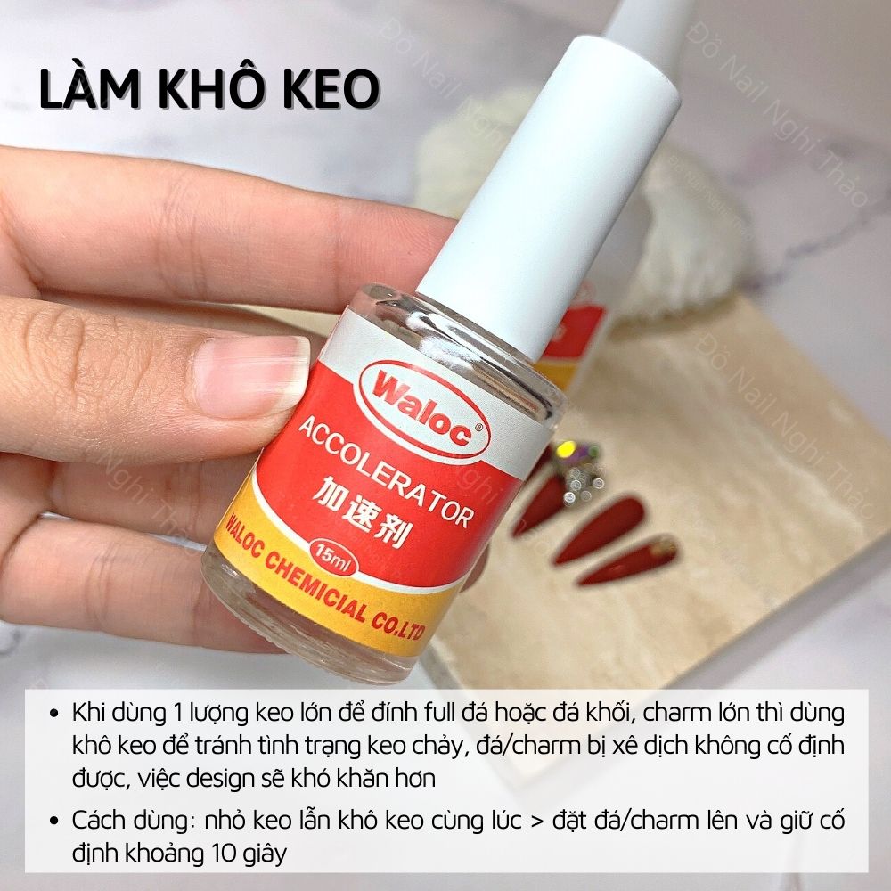 Nước khô keo làm sáng đá waloc 15ml
