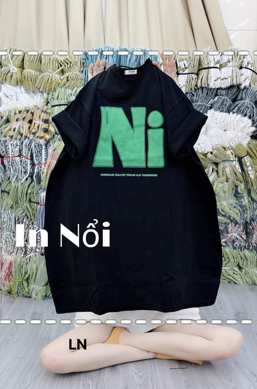 Áo thun  chữ nổi  Chất cotton su,ln
