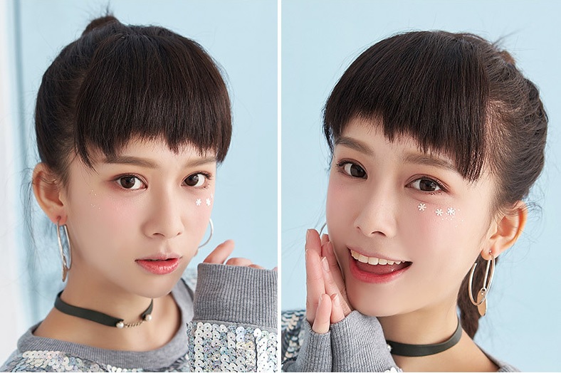 Tóc giả mái sole, tóc mái lệch M05, tóc giả nữ