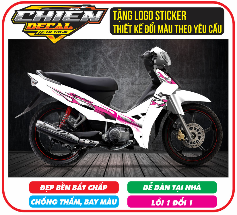 Tem lửa sirius rc trắng hồng - Tem rời sirius ( tem 3 lớp bên - đẹp)