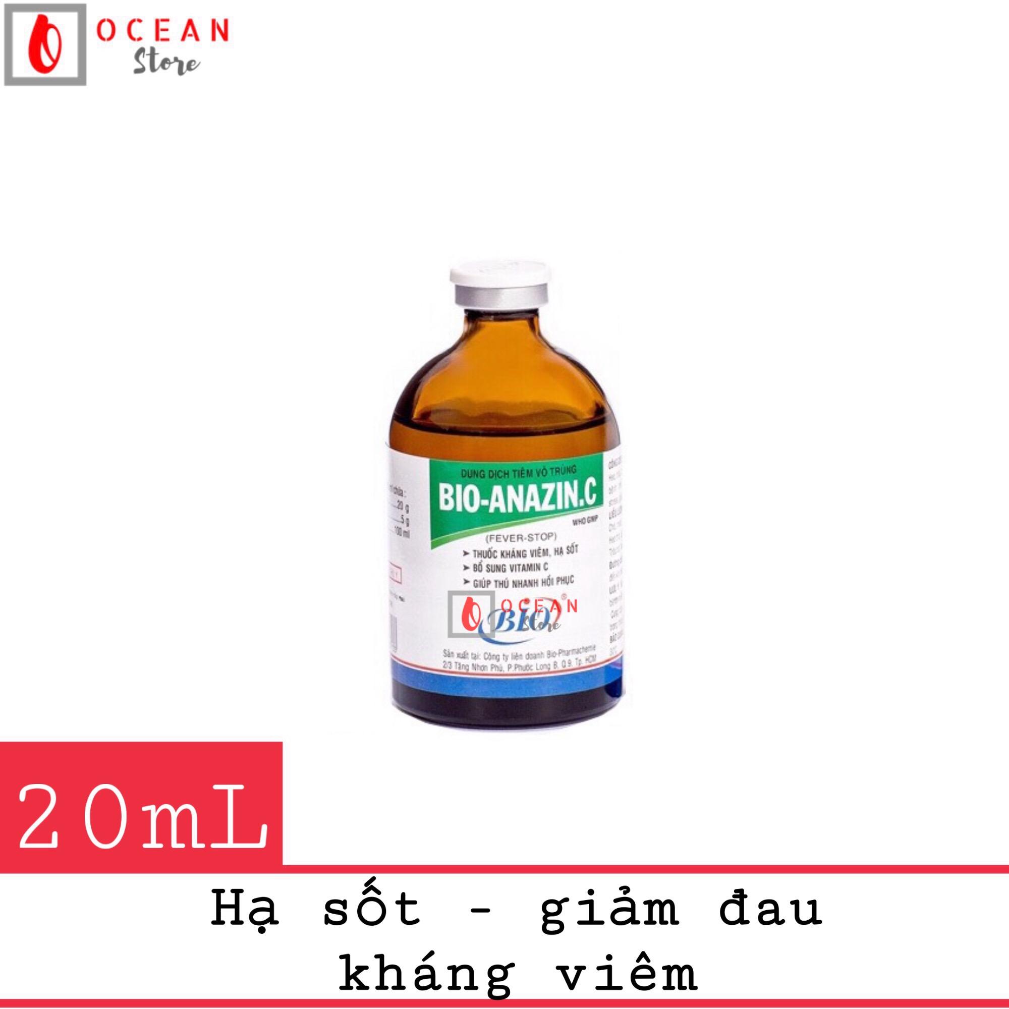 Thuốc tiêm Hạ sốt, giảm đau, kháng viêm cho chó - Bio  Anazin C 20ml