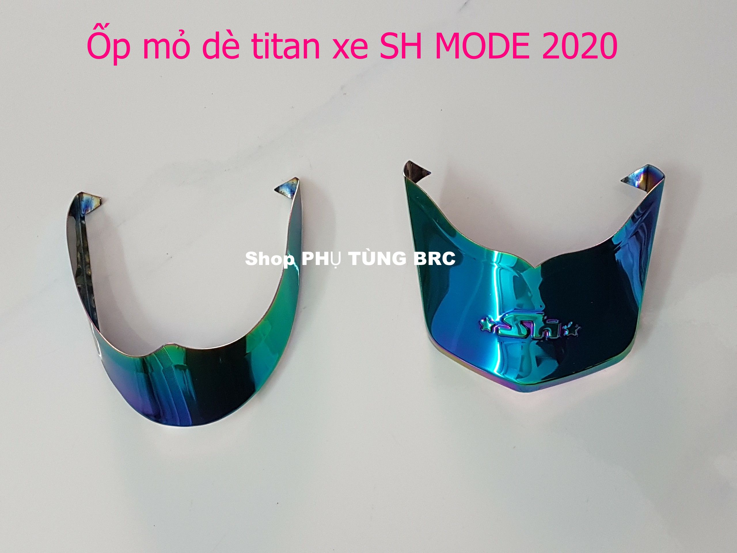 Bộ ốp mỏ dè titan trước, sau xe SH mode 2020.