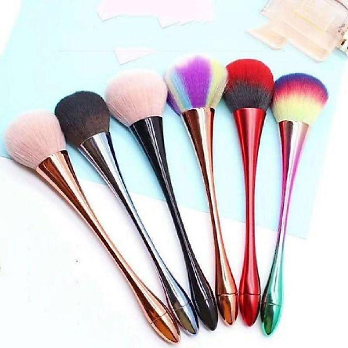 Chổi phủi bụi nail - cọ phủi bụi nail cán dài