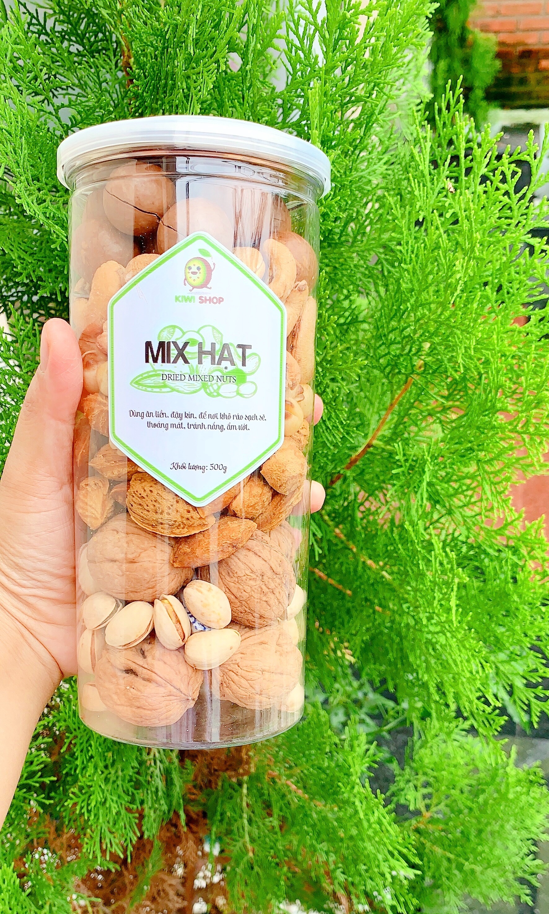 HẠT MIX NUTS 5 LOẠI (HẠNH NHÂN-MACCA-DẺ-ĐIỀU-SEN) - HỘP 500GR
