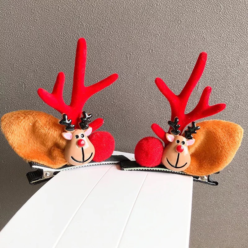 SET 2 KẸP TÓC NOEL GIÁNG SINH SIÊU XINH CHO BÉ GÁI
