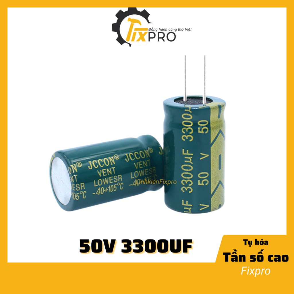 Tụ hóa 50v 3300uf 18x30mm tần số cao