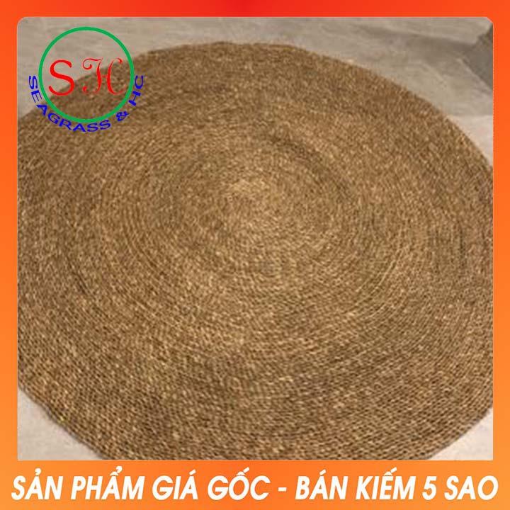 Thảm cói tròn trơn chụp ảnh trang trí decor nhiều size