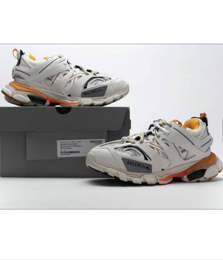 Giày thể thao Track 3.0 trắng cam ( ảnh chụp thật tại shop, đủ phụ kiện)
