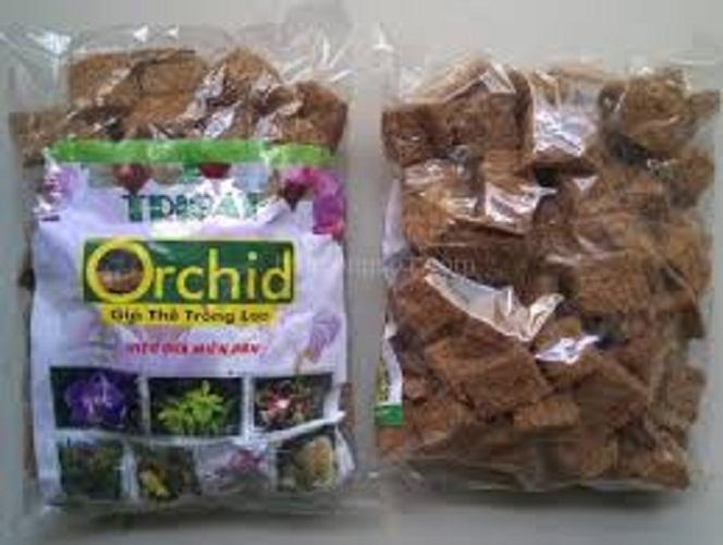 Xơ dừa miếng trồng Lan cắt cục tribat 3dm3