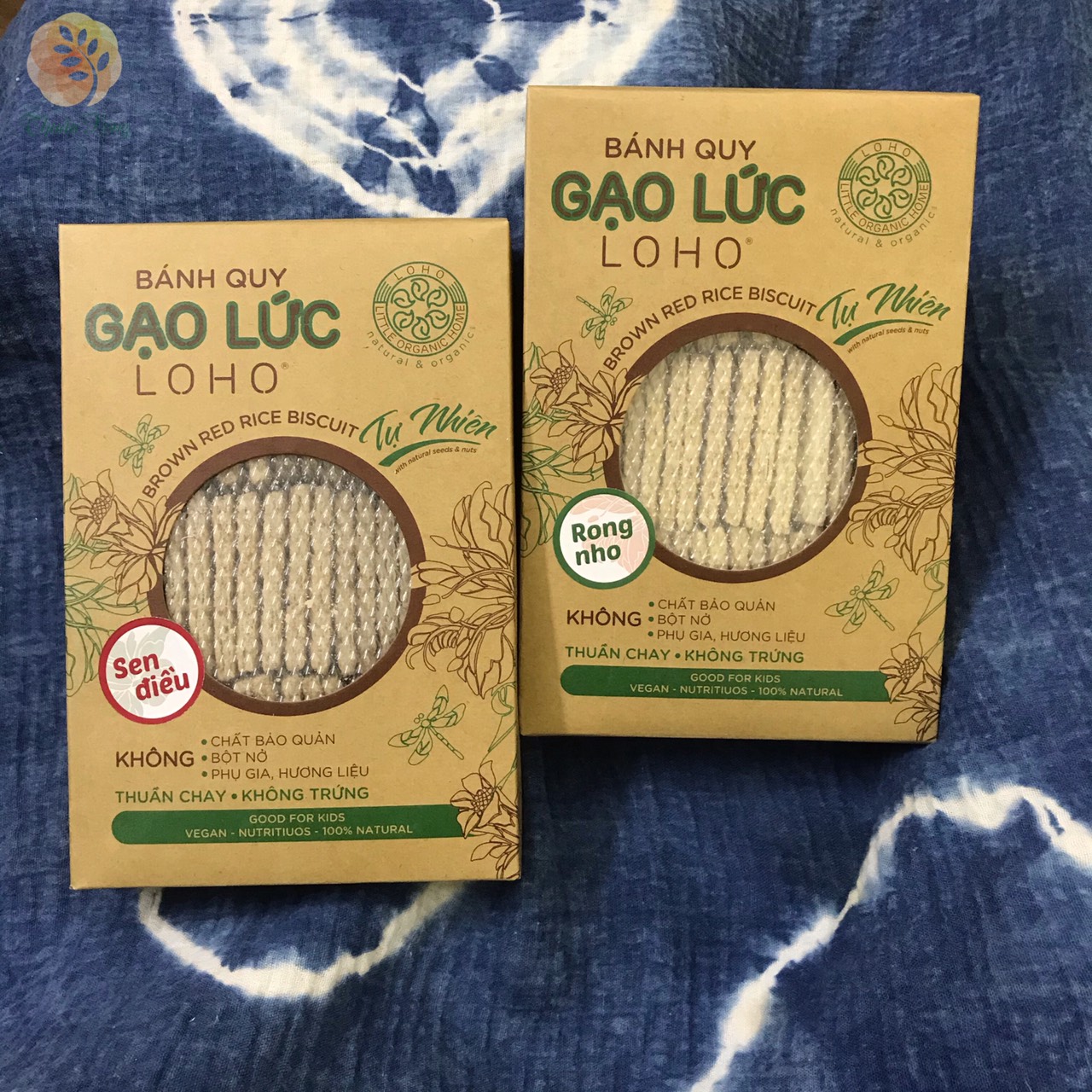 Bánh quy gạo lứt sen điều Loho 400g - Thuần Nông - Brown red rice biscuit