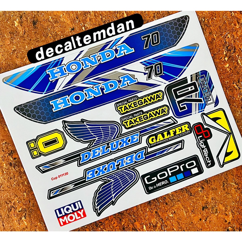 DDXM - V20BN - BỘ TEM CHẾ DÁN TRANG TRÍ XE CUB 70