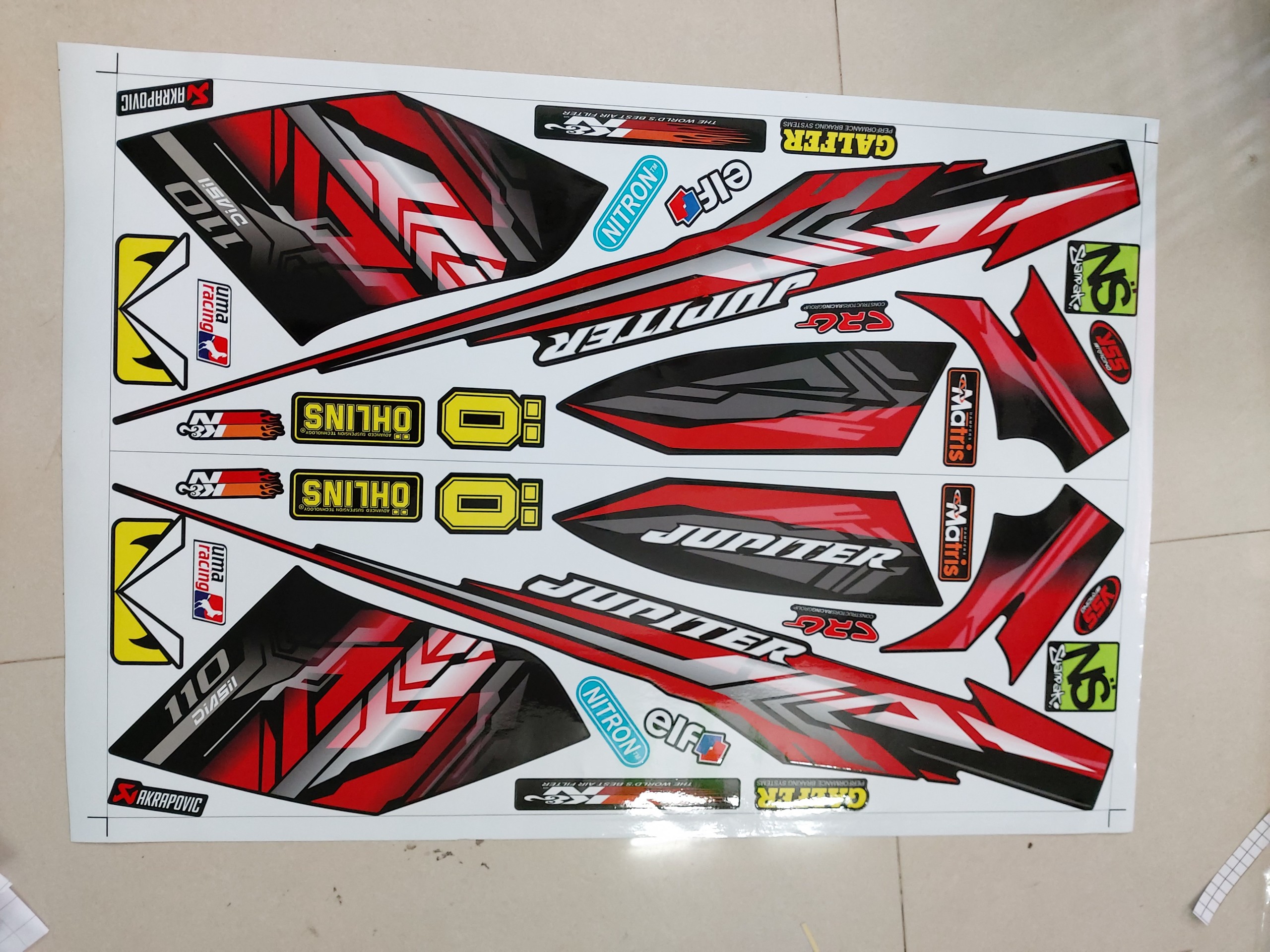 Tem xe jupiter mx đỏ đen