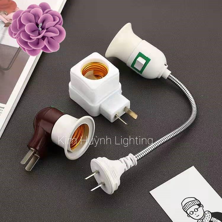 Đui bóng đèn, bộ dây đui đèn E27 có công tắc