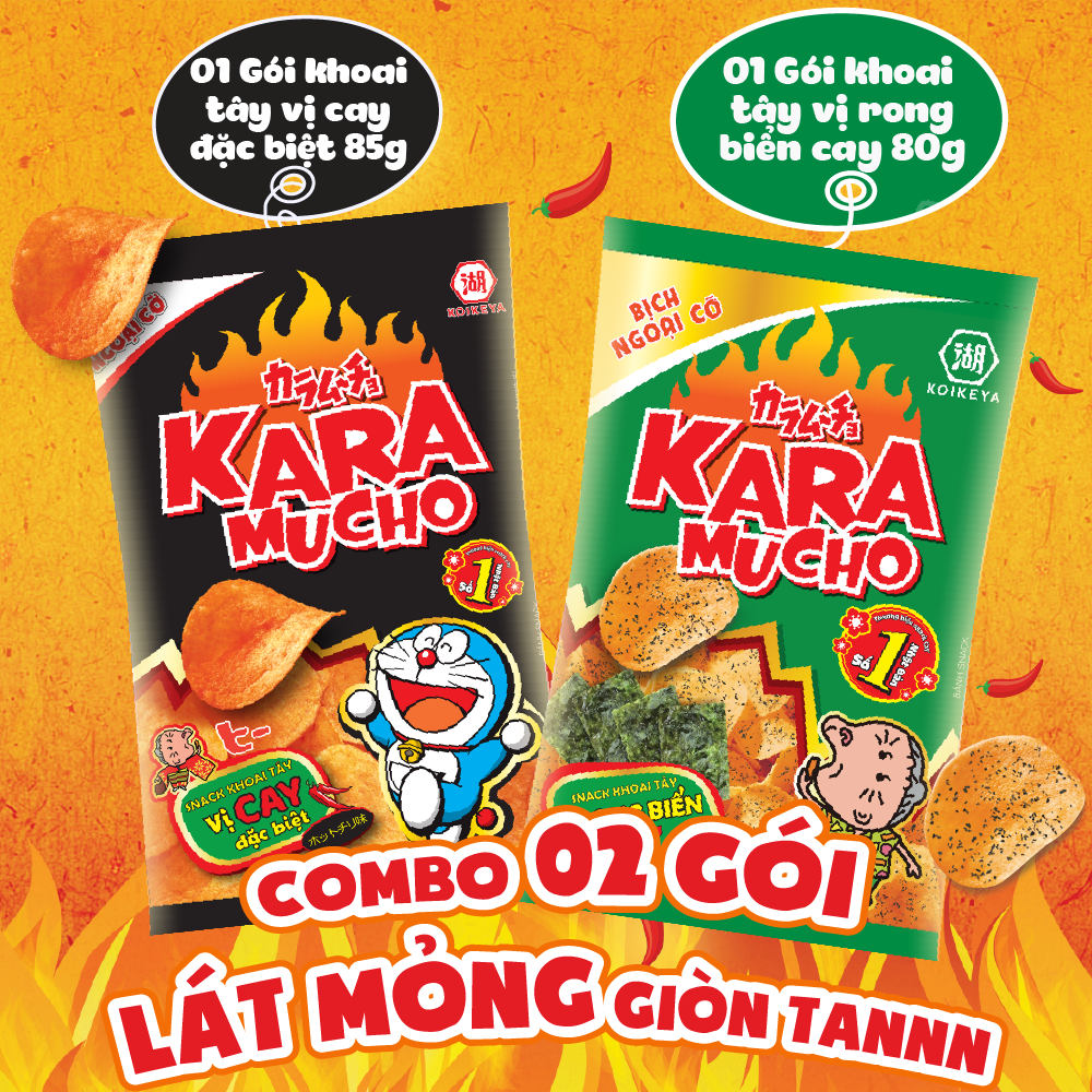 Combo 2 gói Karamucho lát mỏng giòn tan 80g