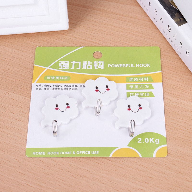 BỘ 3 MÓC TREO ĐỒ HÌNH ĐÁM MÂY DỄ THƯƠNG