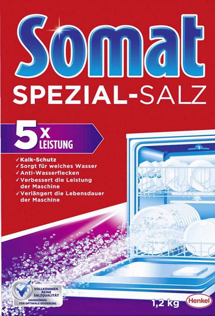 Somat Dishwashing Salt 1.2kg or Somat Dishwashing Powder 960g for Use in Dishwashers