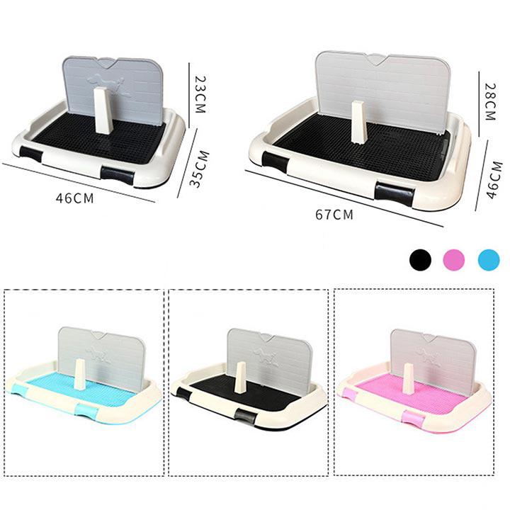[HOÀN TIỀN 10%][Size Nhỏ 46x35] Khay vệ sinh cho chó có tường và cọc cao cấp