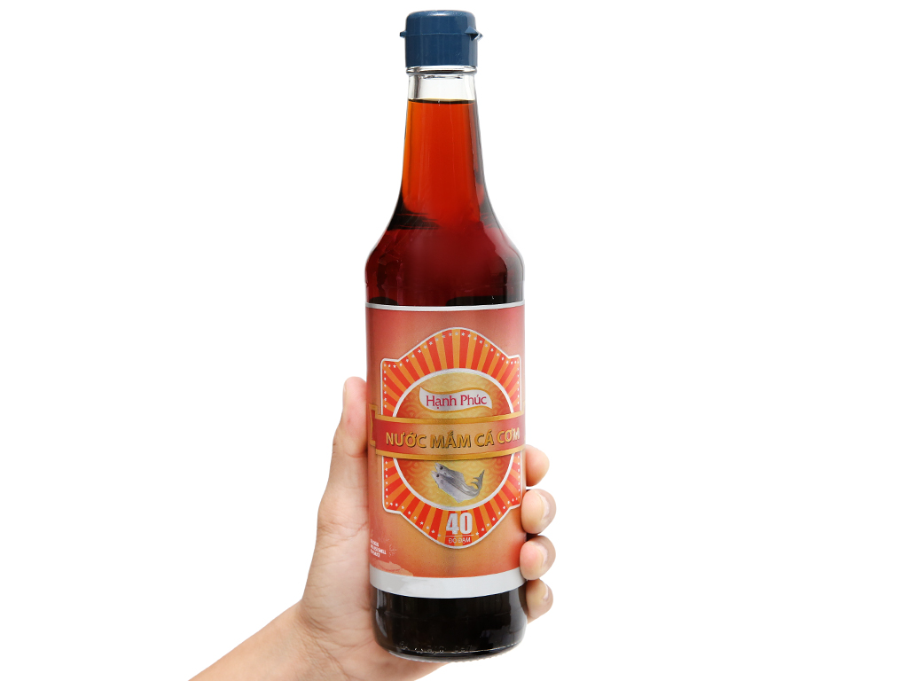 Nước mắm cá cơm Hạnh Phúc 40 độ đạm chai 500ml
