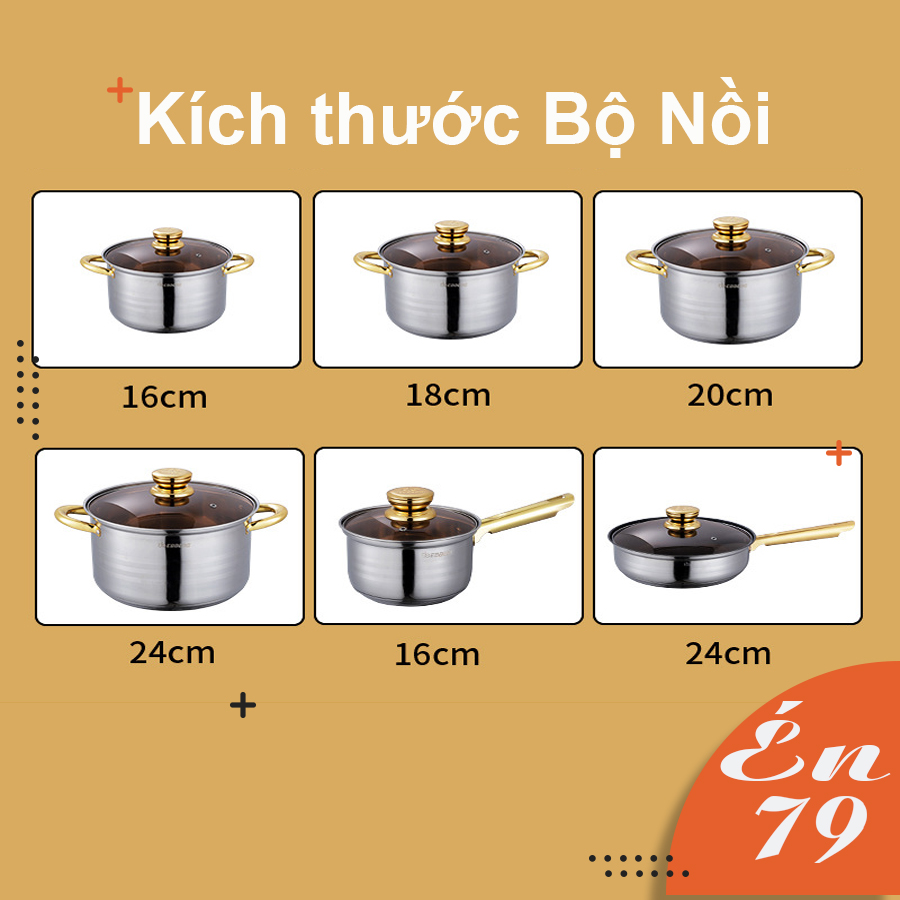 Bộ nồi đức 6 món - Én 79