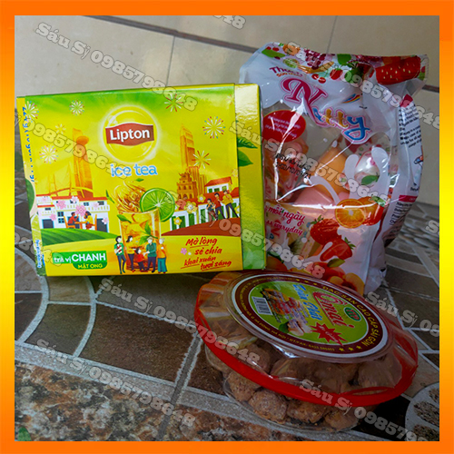 Trà Lipton Ice Tea Hương Chanh (hộp 16 gói x 14g)
