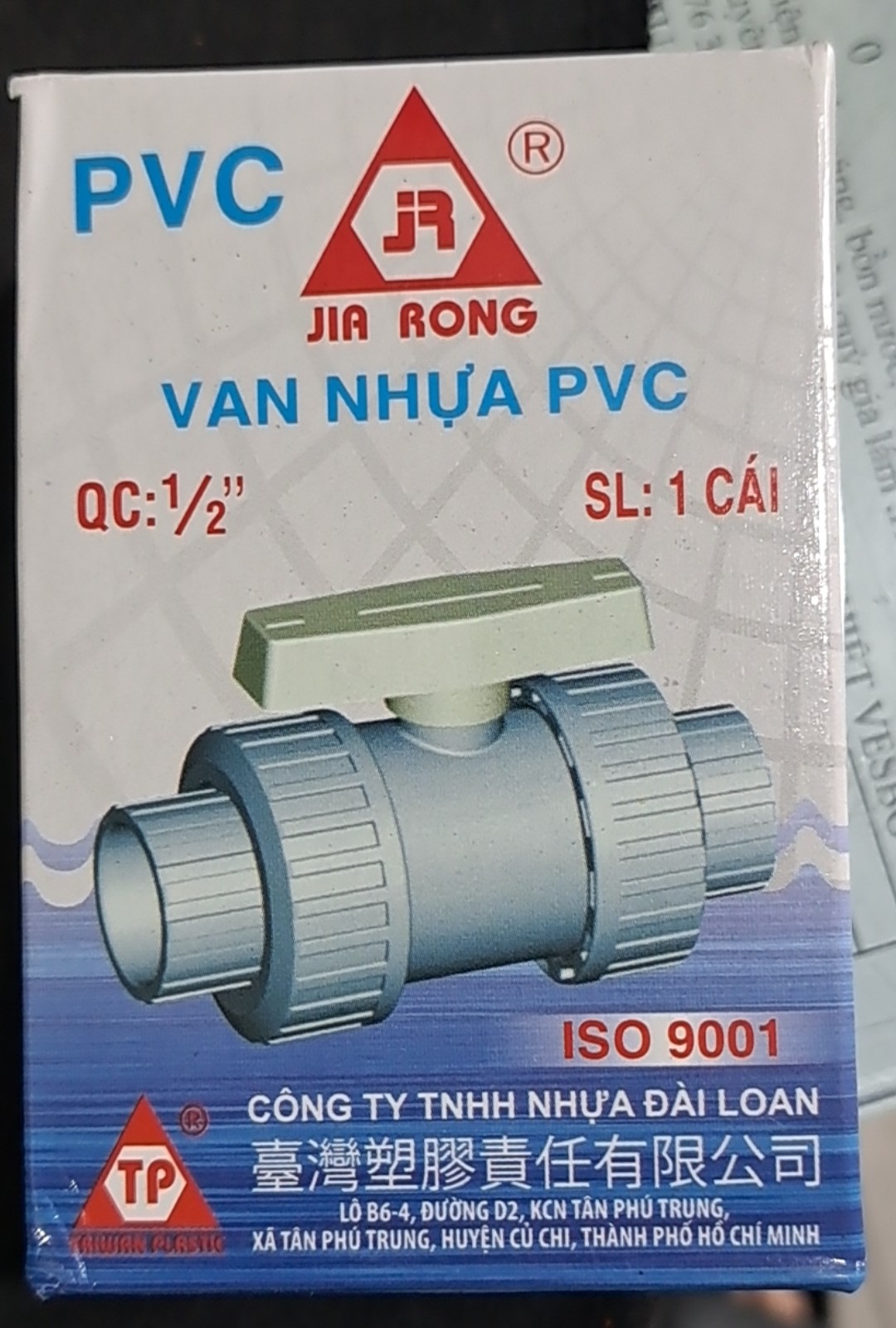 Van bi PVC Jiarong 2 đầu rắc co 21,27,34