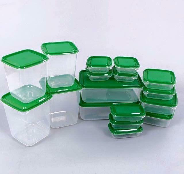 Bộ hộp nhựa 17 món đựng thức ăn dùng được trong lò vi sóng
