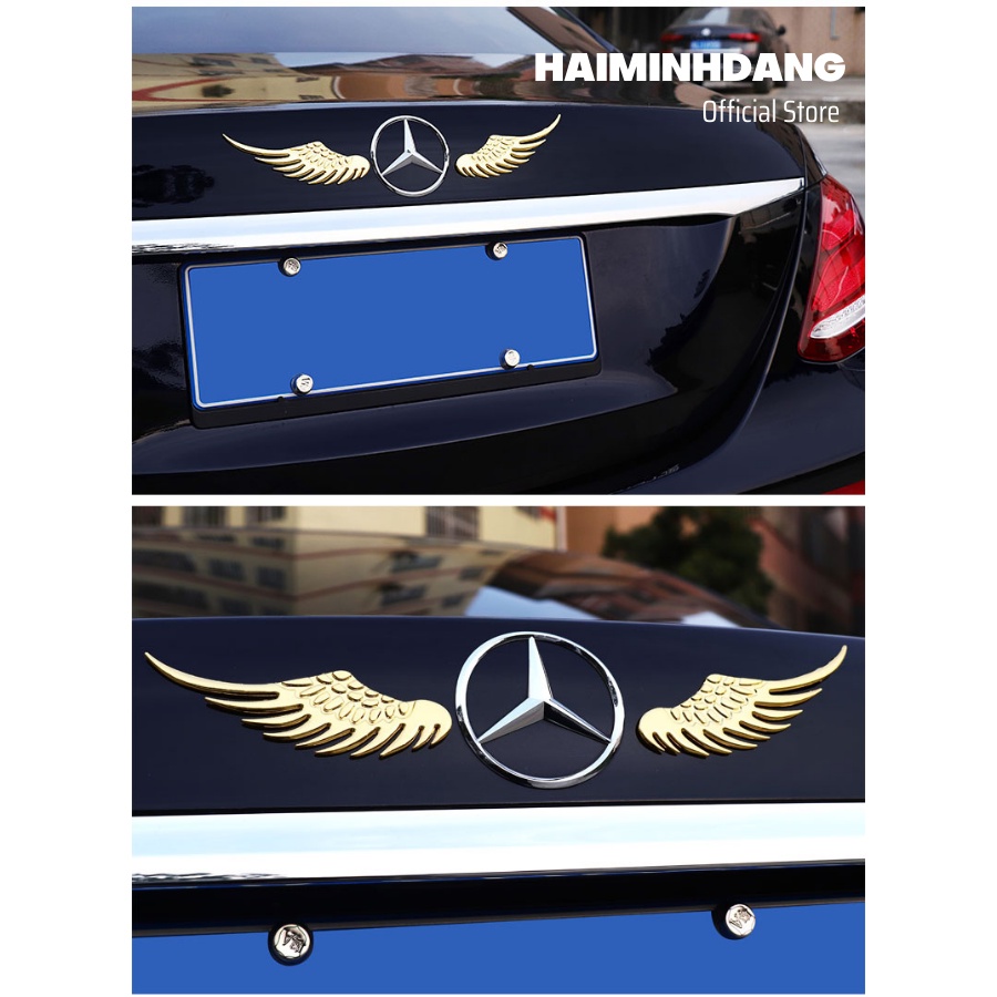 Đôi cánh thiên thần 3D gắn logo xe hơi trang trí