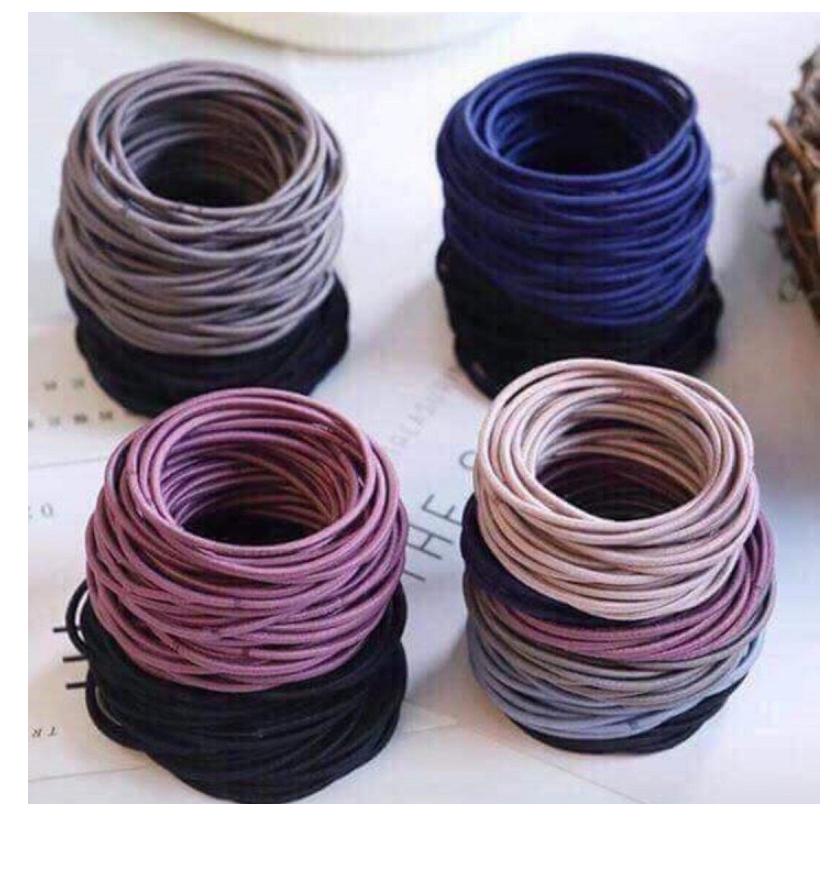 Set 100 dây chun buộc tóc đủ màu