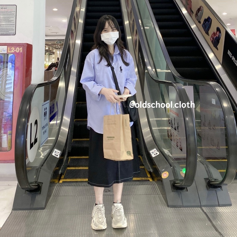 (Oldschoolcloth)SƠ MI THÊU HƯƠU TAY DÀI ULZZANG (video)
