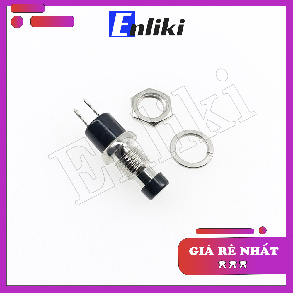 Nút Nhấn Nhả (Nút Nhấn Đề) Đen