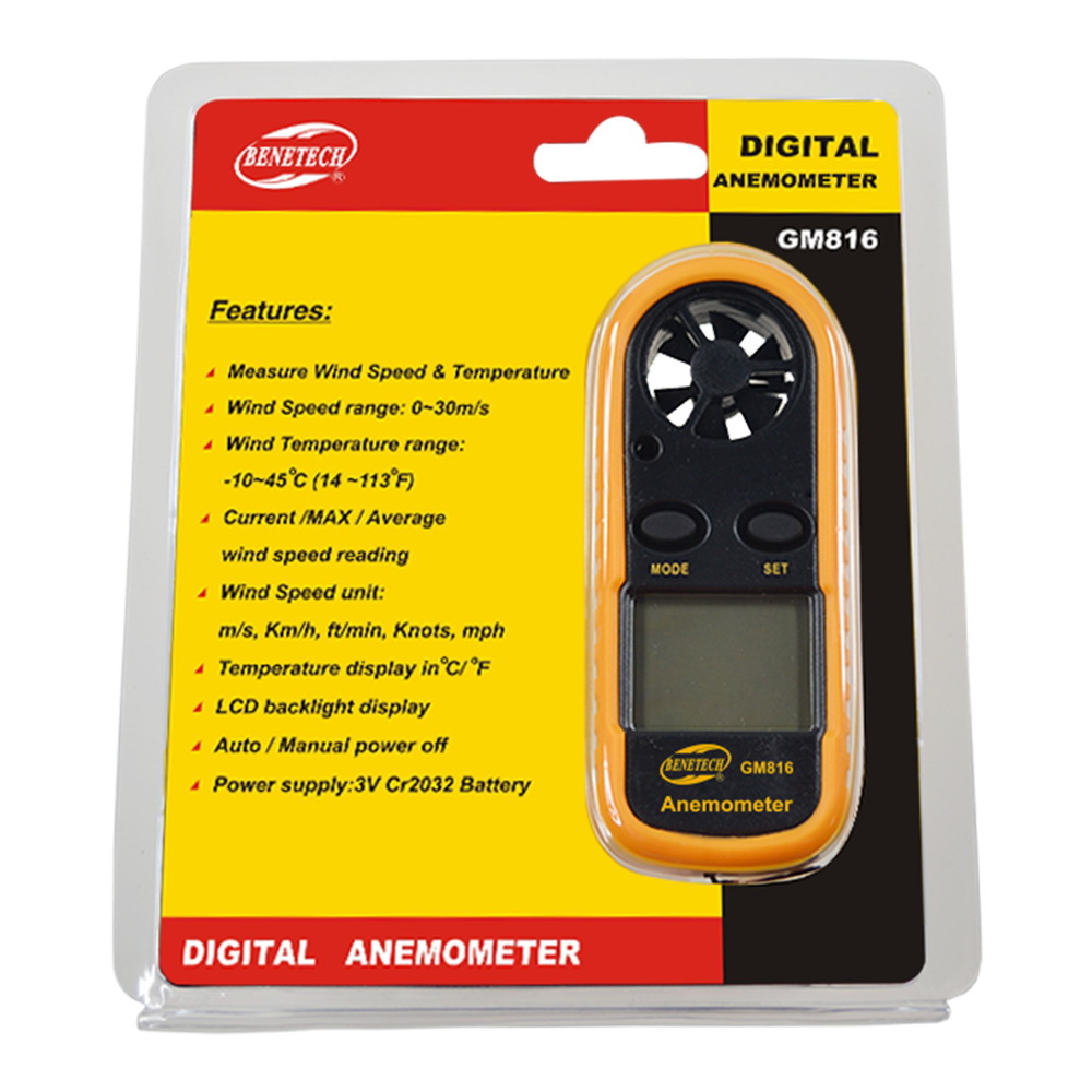 Máy đo tốc độ gió cầm tay Benetech GM816 chính hãng